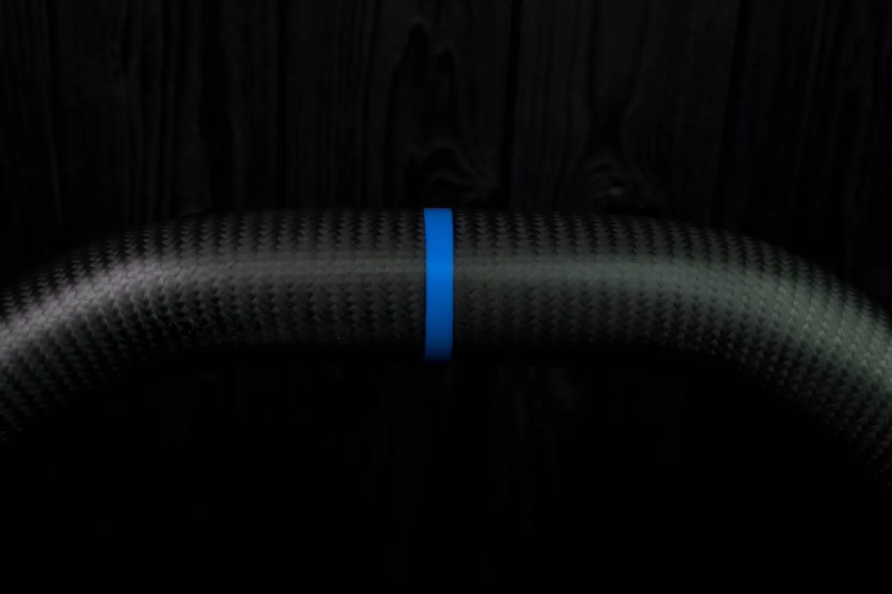 Steering Wheel Mercedes G63 ML63 GL550 GL63 ML550 ML350 AMG Custom matte сarbon fiber/Alcantara/Blue stripe - Image 6