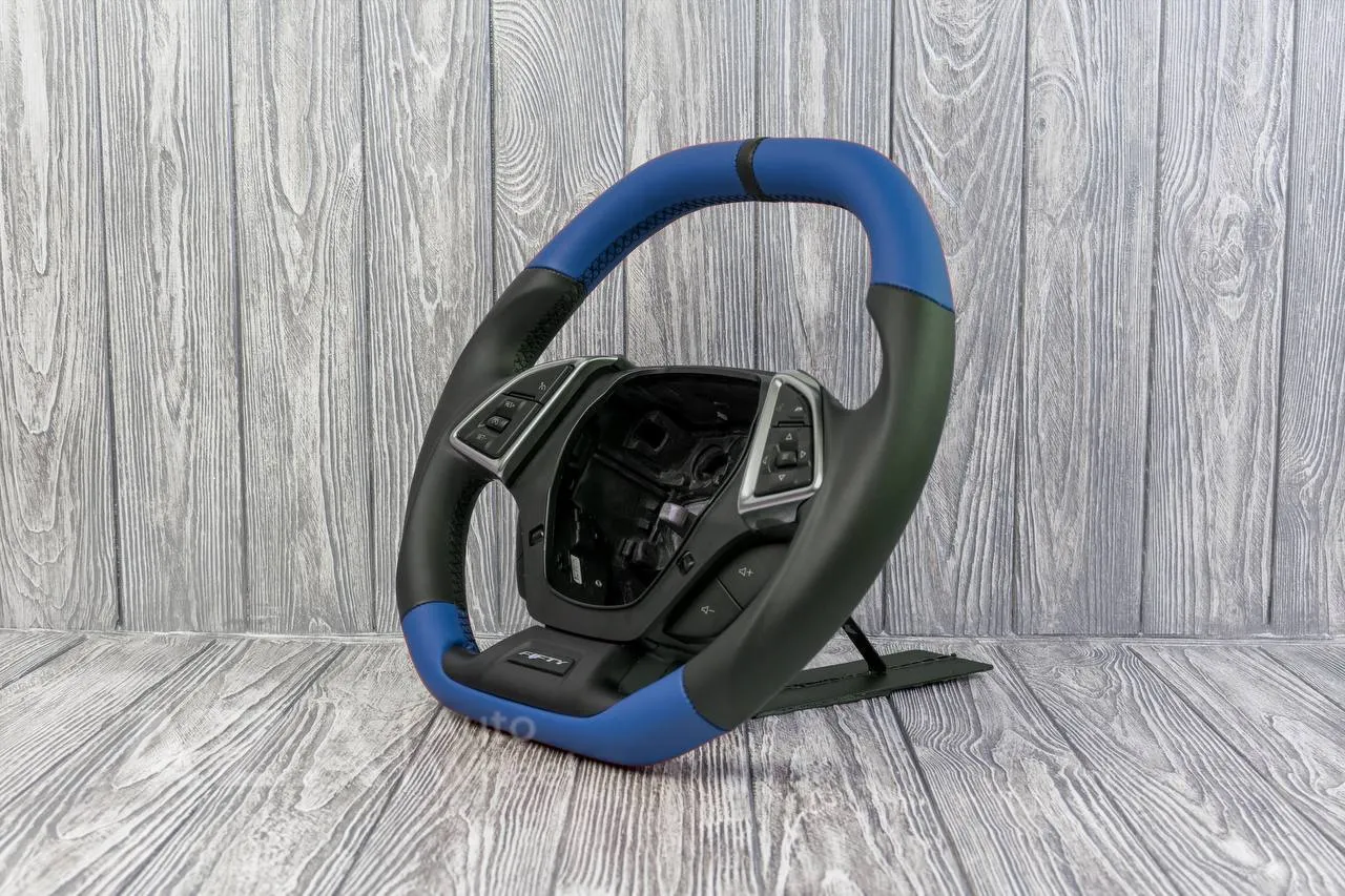 Steering wheel Chevrolet Camaro 2016+ Flat top Napa/Black stripe - Image 4