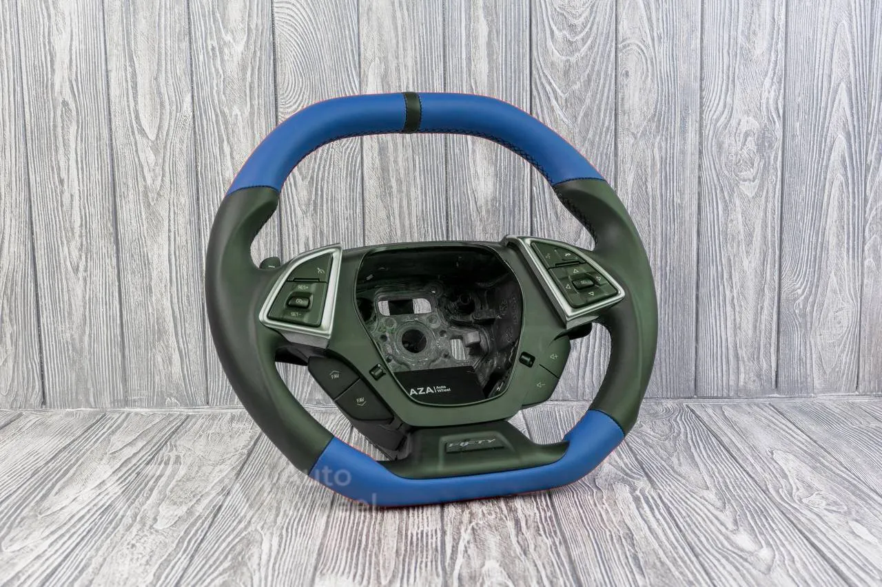 Steering wheel Chevrolet Camaro 2016+ Flat top Napa/Black stripe - Image 5