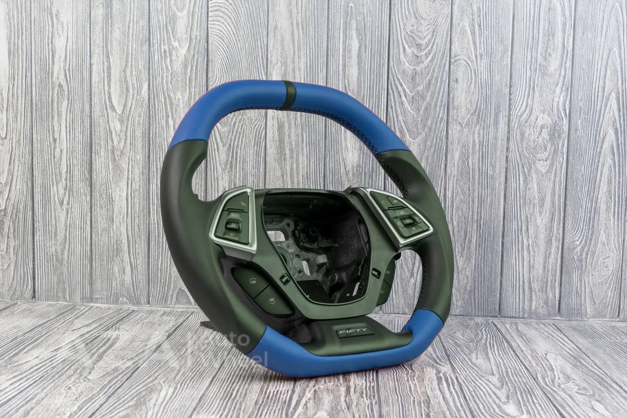 Steering wheel Chevrolet Camaro 2016+ Flat top Napa/Black stripe - Image 6