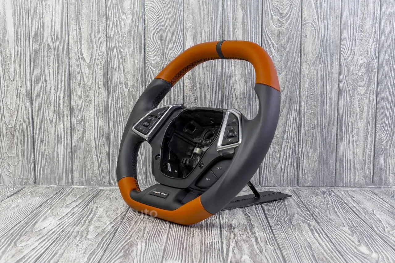 Steering wheel Chevrolet Camaro 2016+ Flat top Napa/Perforated leather/Black stripe - Image 4