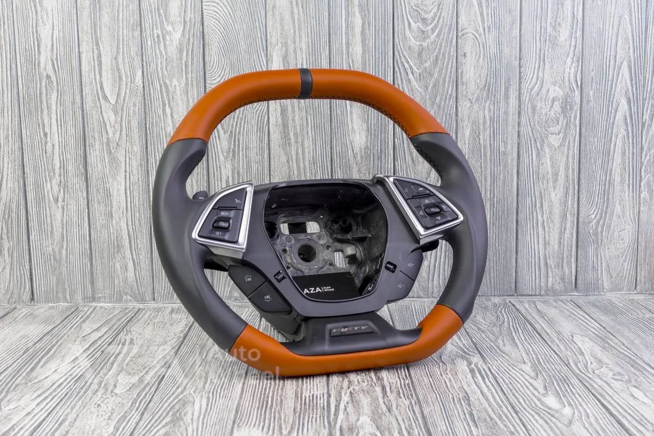 Steering wheel Chevrolet Camaro 2016+ Flat top Napa/Perforated leather/Black stripe - Image 5