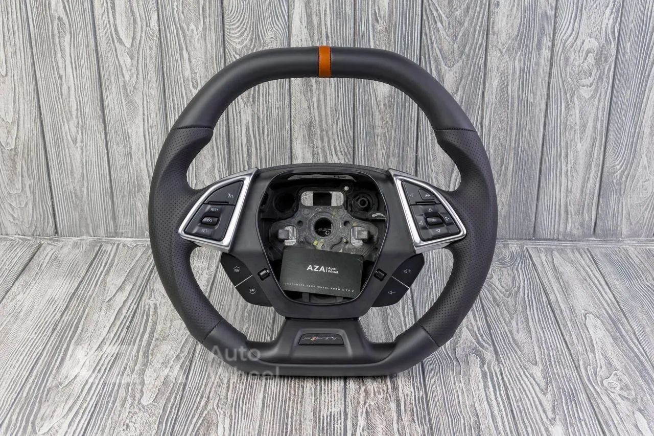 Steering wheel Chevrolet Camaro 2016+ Flat top Napa/Perforated leather/Cinnamon stripe