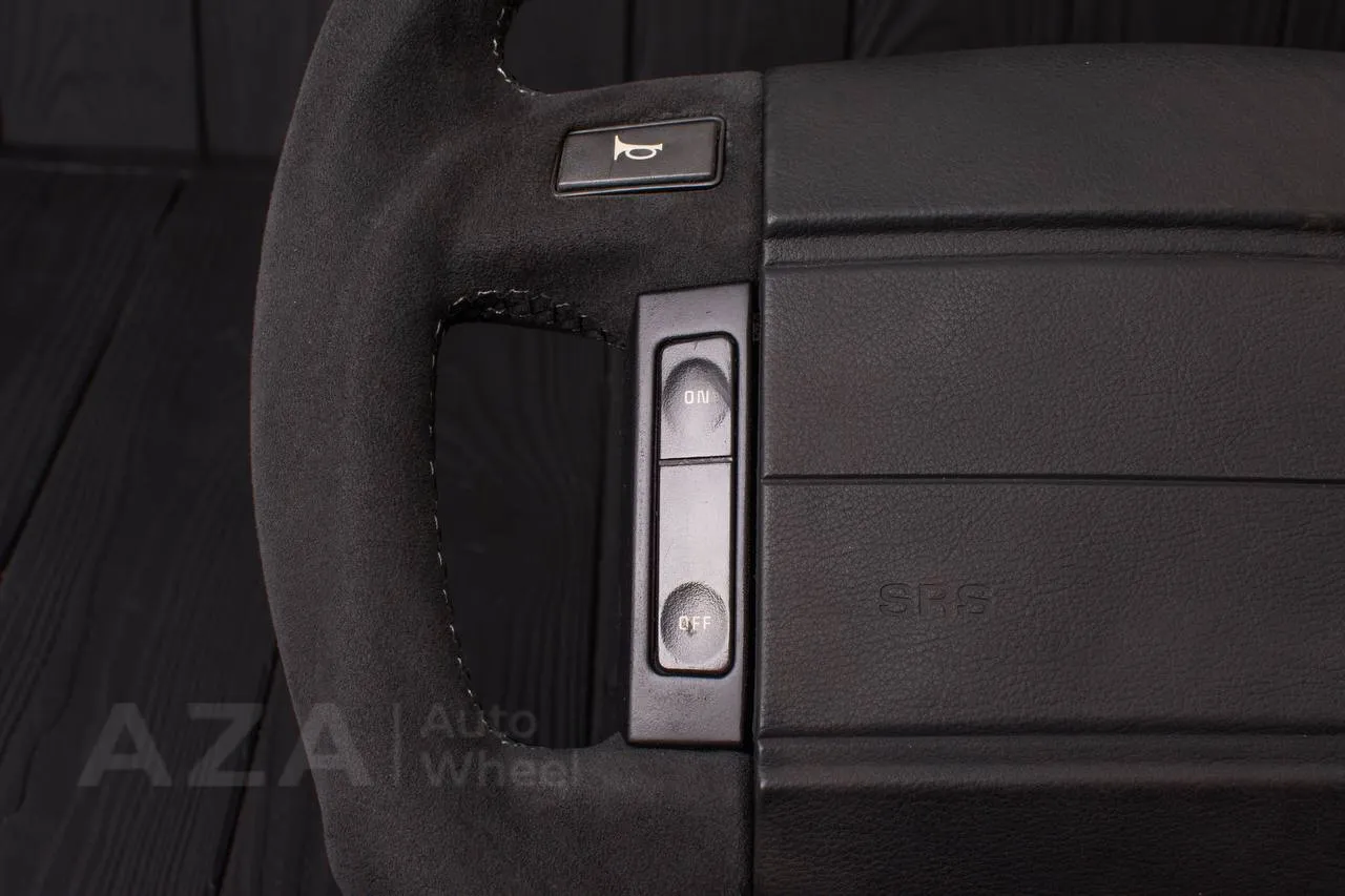 Steering Wheel Fox Body Ford Mustang GT Cobra SVT Saleen Roush Carbon fiber/Alcantara/Blue stripe (can be any color stripe and stitching) - Image 10