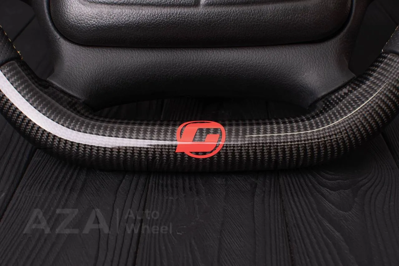 Steering wheel Chevrolet Camaro 2000-2002 (with or without logo) Carbon fiber/Perforated leather/Gold stripe - Image 12