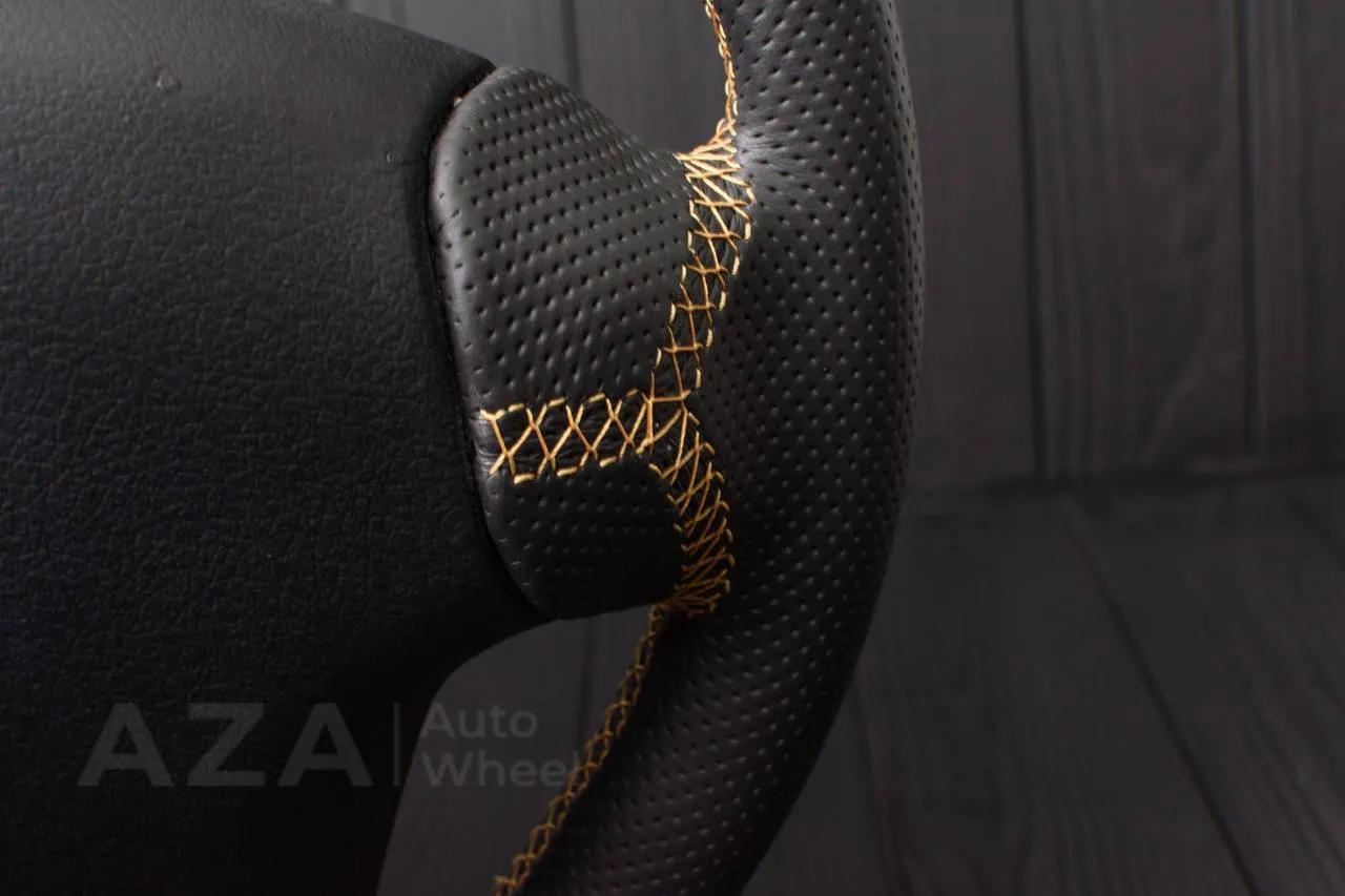 Steering wheel Chevrolet Camaro 2000-2002 (with or without logo) Carbon fiber/Perforated leather/Gold stripe - Image 13