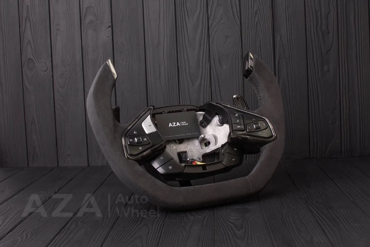 Steering wheel Corvette C8 Jet style Carbon fiber/Alcantara (can be any color) - Image 5