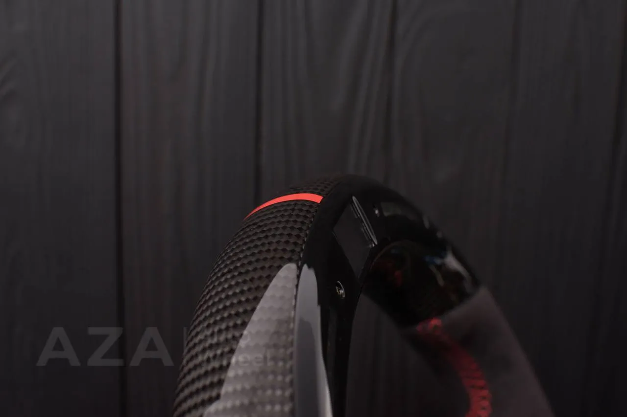 Steering wheel Audi S4, S6, S line 2011+ Carbon fiber/Alcantara/Led screen/Red stripe - Image 8