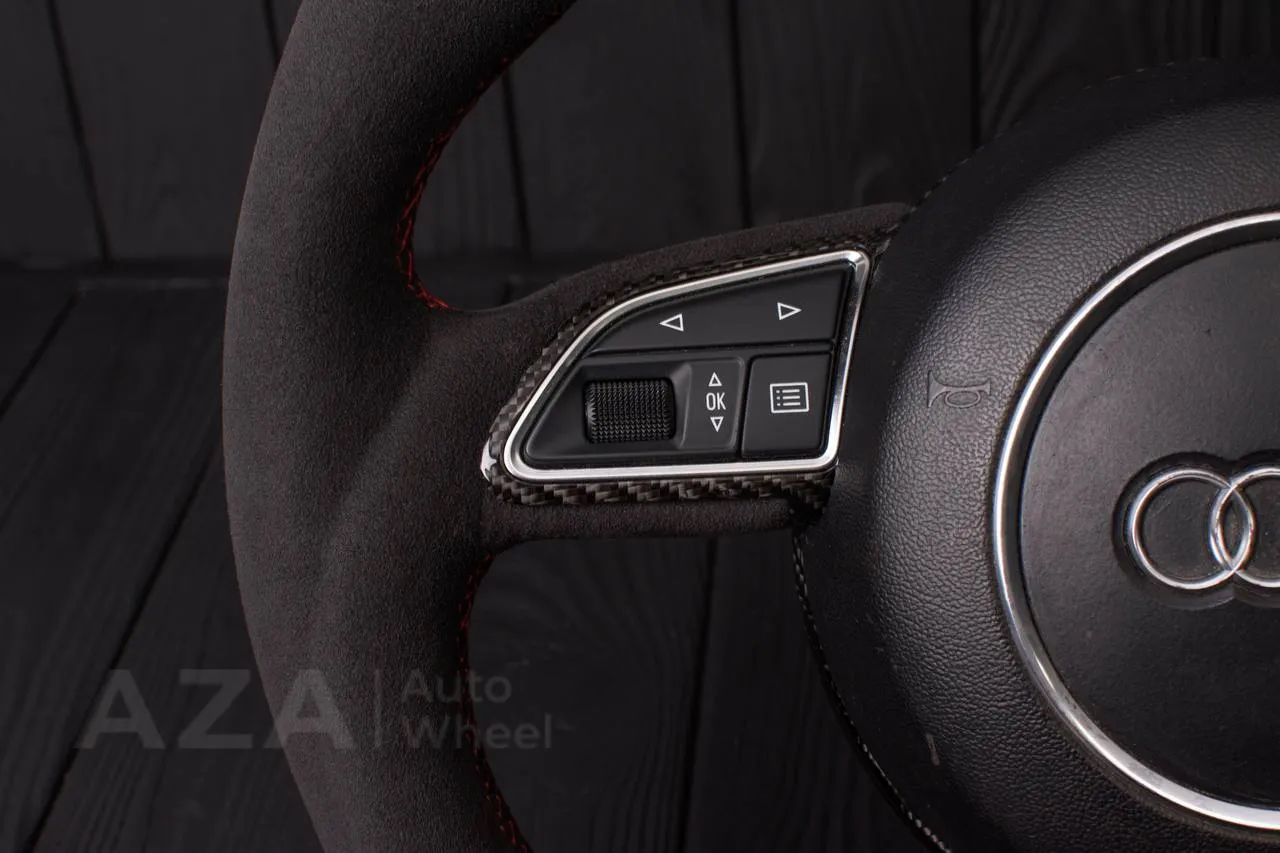 Steering wheel Audi S4, S6, S line 2011+ Carbon fiber/Alcantara/Led screen/Red stripe - Image 10