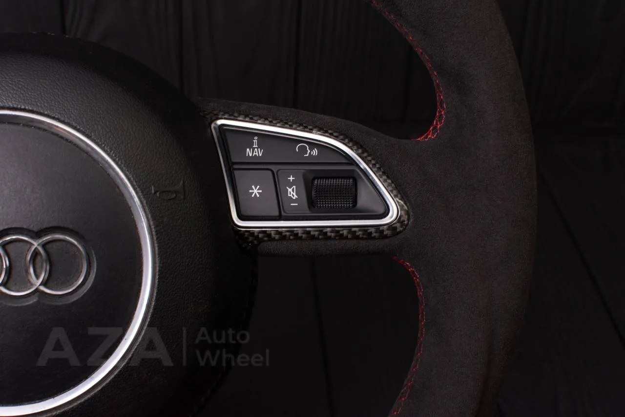 Steering wheel Audi S4, S6, S line 2011+ Carbon fiber/Alcantara/Led screen/Red stripe - Image 11