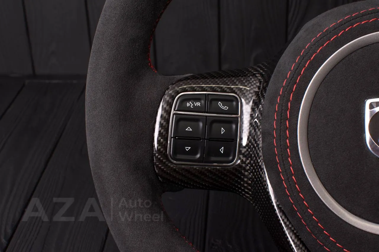Steering wheel Dodge Viper Gen 5 Carbon fiber trim/Alcantara air bag/Led screen (stitching can be any color per request) - Image 7