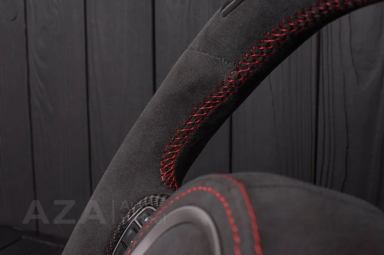 Steering wheel Dodge Viper Gen 5 Carbon fiber trim/Alcantara air bag/Led screen (stitching can be any color per request) - Image 10