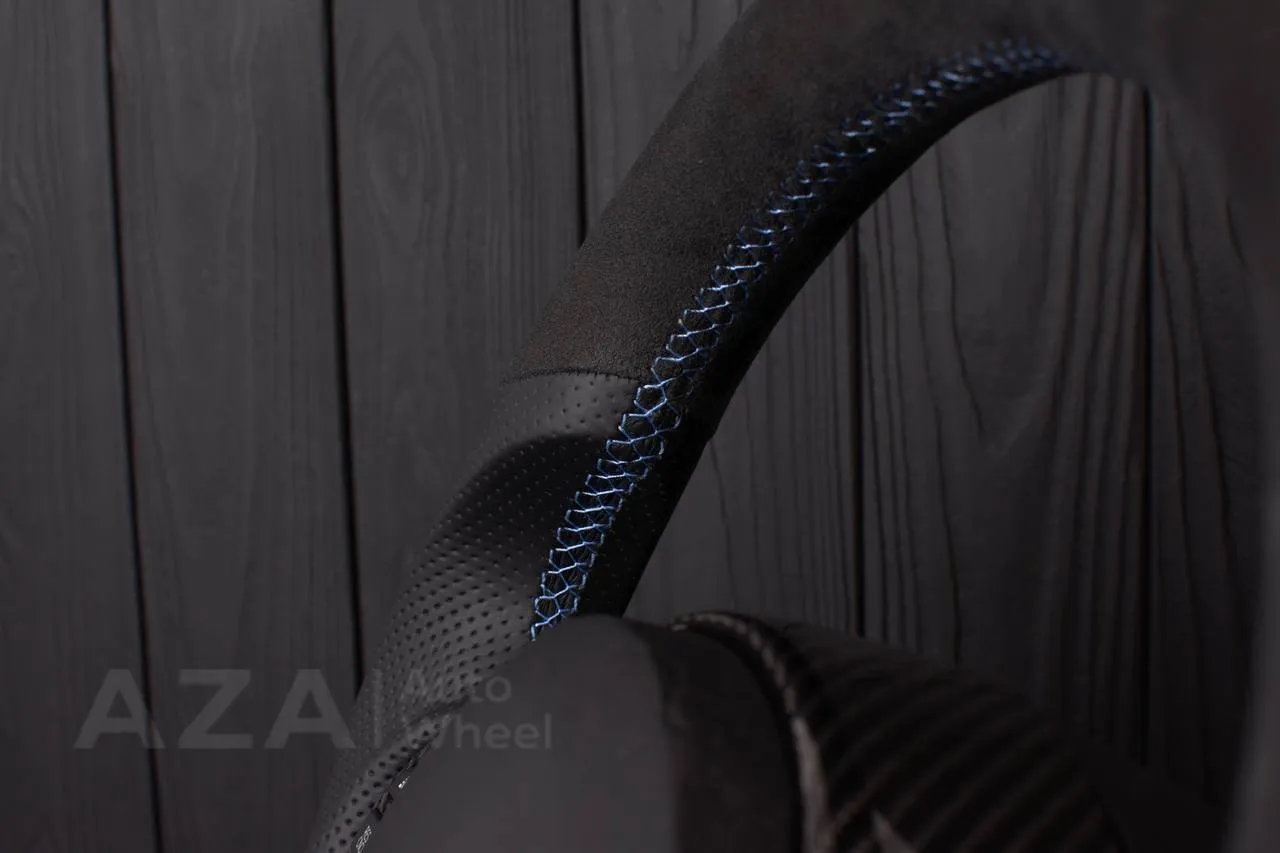 Steering wheel TOYOTA SUPRA A90/A91+ 2020+ Carbon fiber/Perforated leather/Alcantara (can be any color) - Image 11