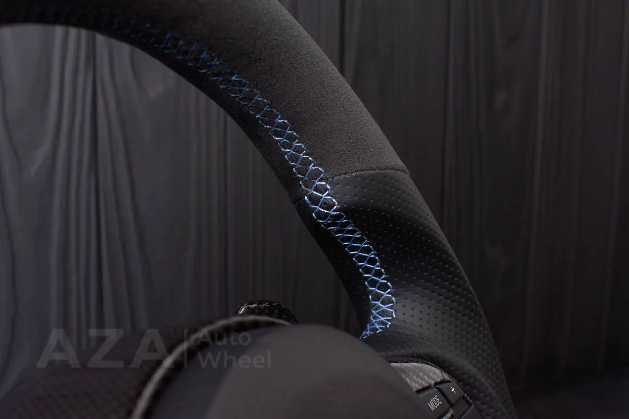 Steering wheel TOYOTA SUPRA A90/A91+ 2020+ Carbon fiber/Perforated leather/Alcantara (can be any color) - Image 10