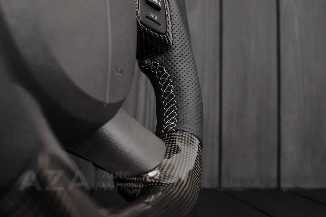 Steering Wheel Dodge 2004-2008 Carbon fiber/Perforated leather/Gray stripe - Image 11