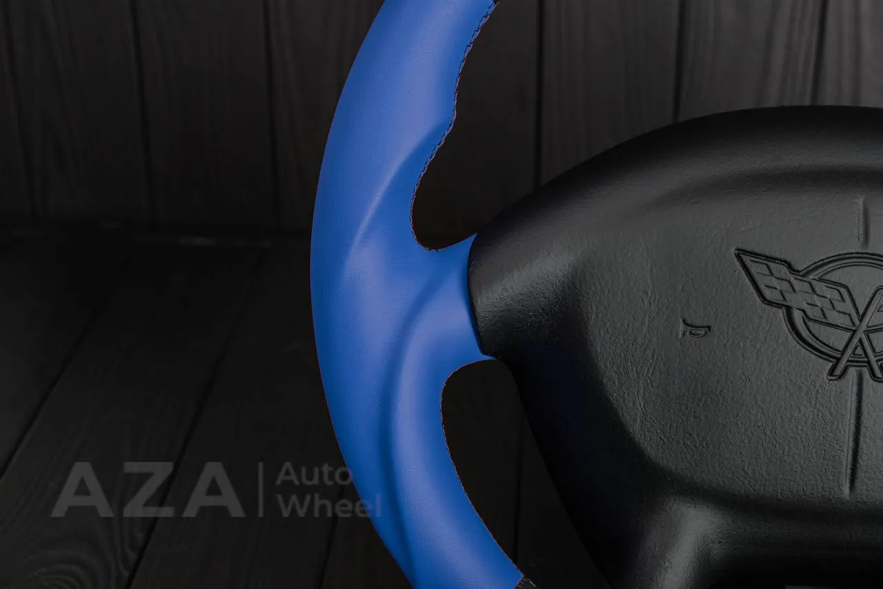 Steering wheel 1997-2004 Corvette C5 Reduced diameter Napa/Blue stripe - Image 5