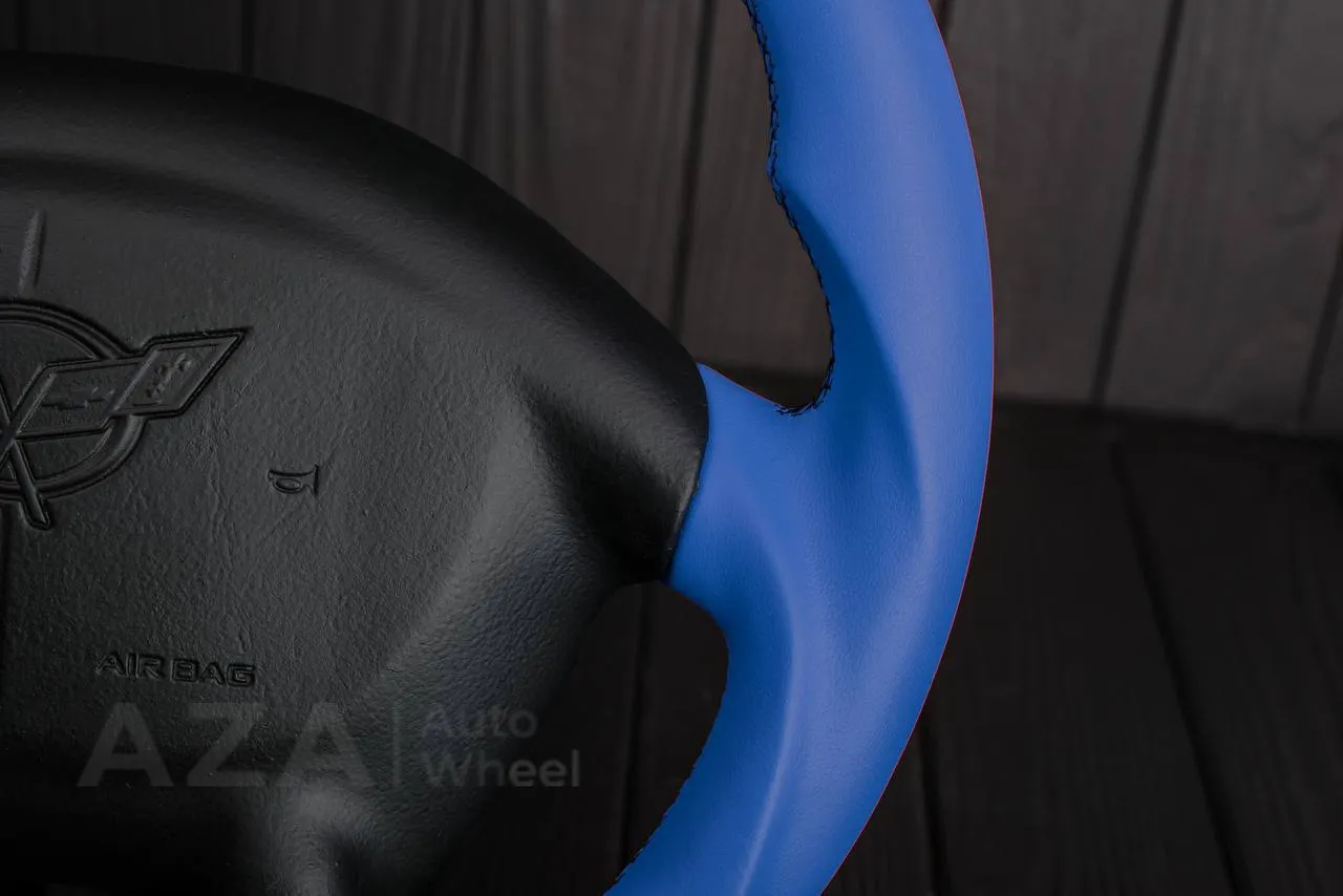 Steering wheel 1997-2004 Corvette C5 Reduced diameter Napa/Blue stripe - Image 6