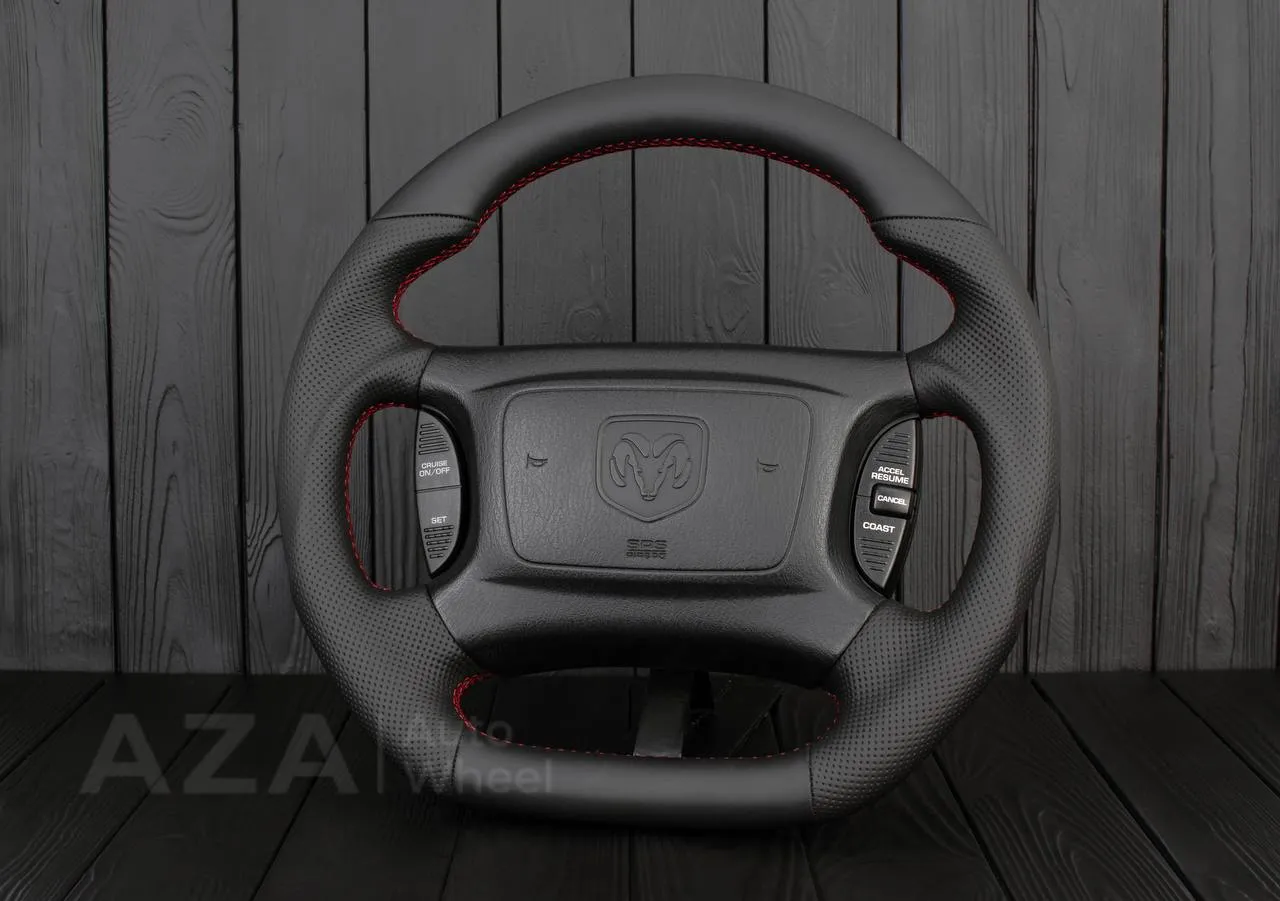 Steering wheel DODGE RAM 2ND GEN 1998-2002 Perforated leather/Napa - Image 4