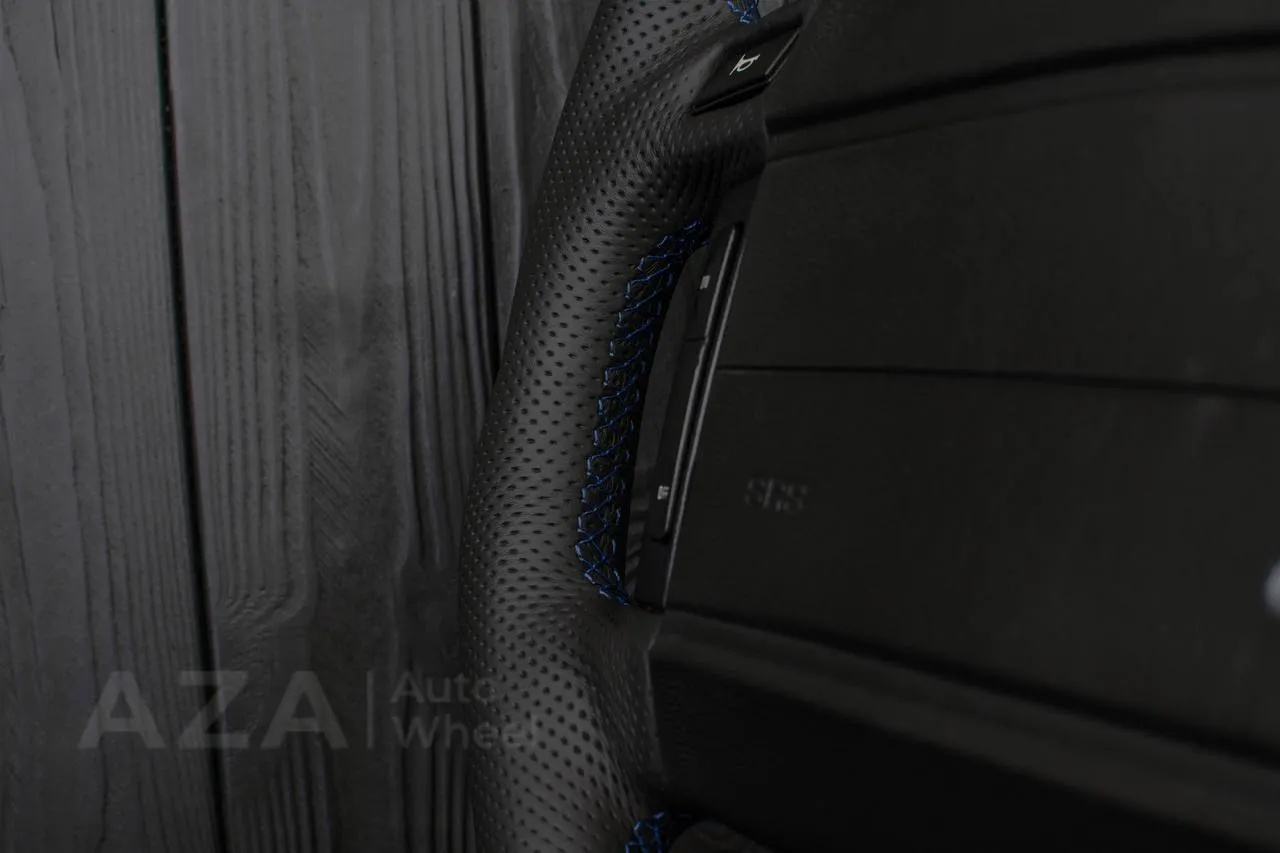 Steering Wheel Fox Body Ford Mustang GT Cobra SVT Saleen Roush Alcantara/Perforated leather/Blue stripe - Image 10