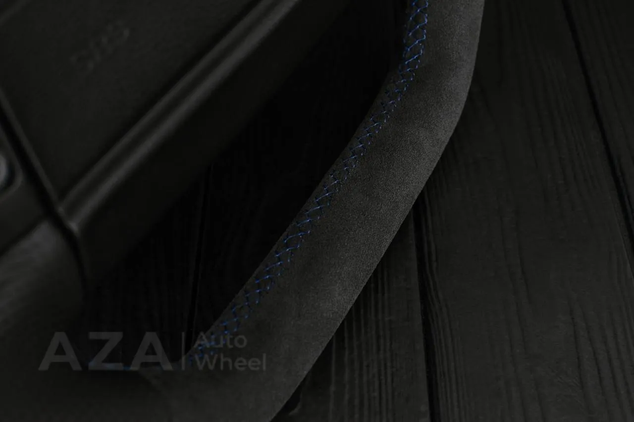 Steering Wheel Fox Body Ford Mustang GT Cobra SVT Saleen Roush Alcantara/Perforated leather/Blue stripe - Image 9