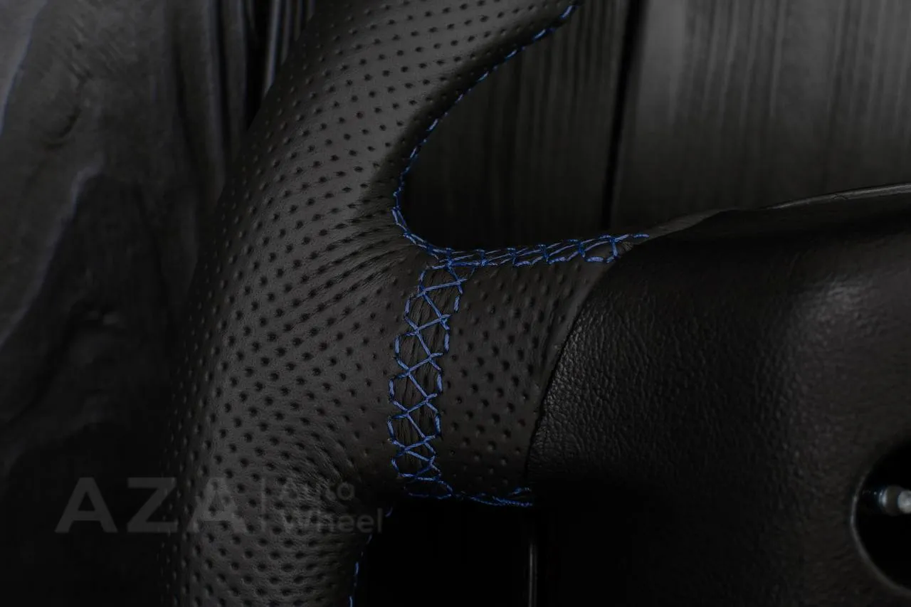 Steering Wheel Fox Body Ford Mustang GT Cobra SVT Saleen Roush Alcantara/Perforated leather/Blue stripe - Image 15