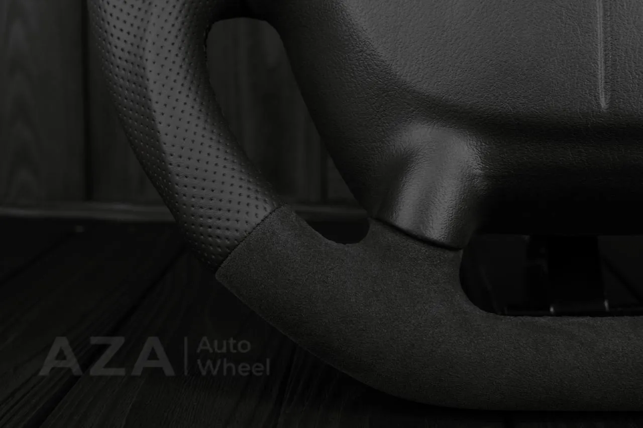 Steering wheel Corvette C5 Reduced diameter Alcantara/Perforated leather/Yellow stripe - Image 9