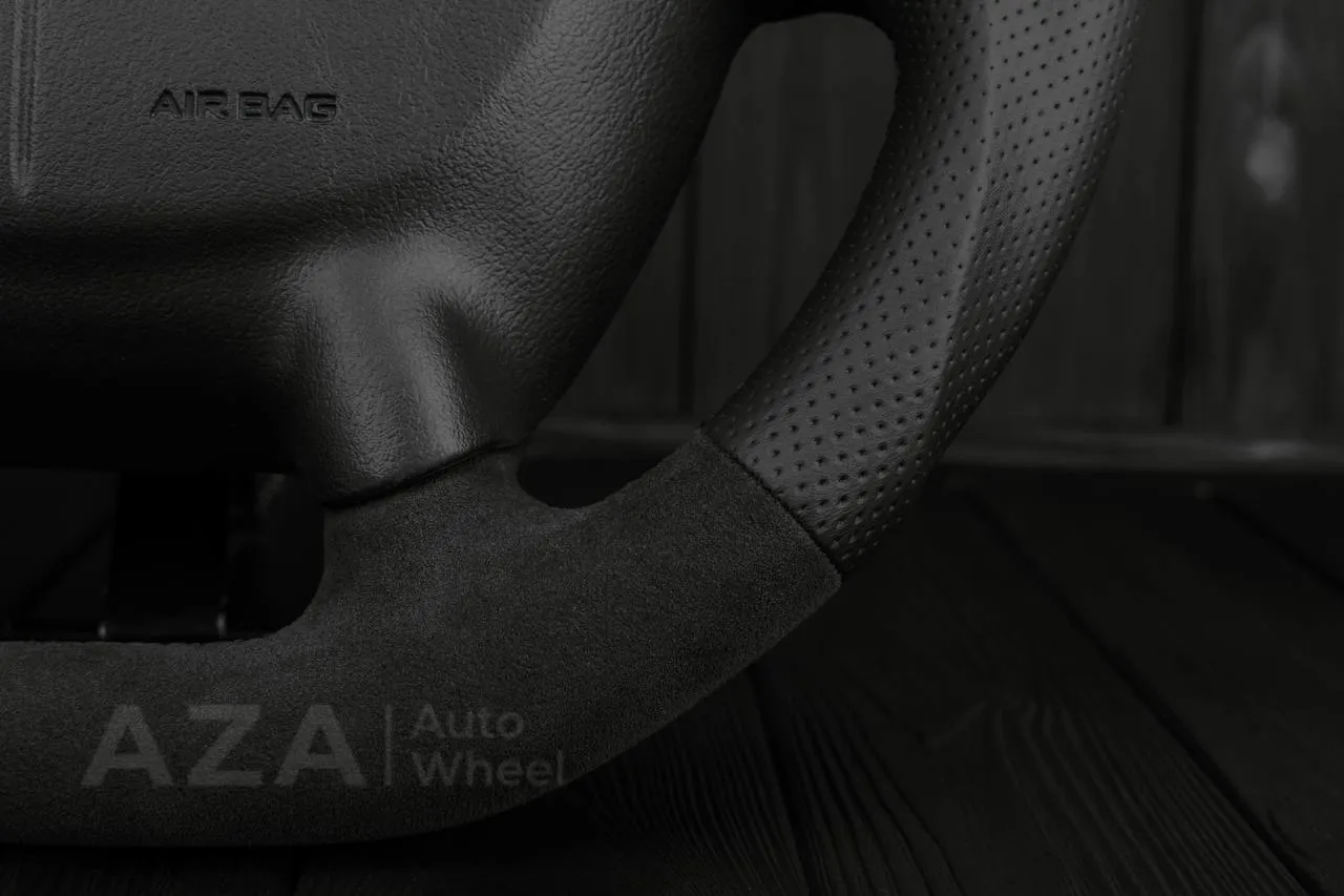 Steering wheel Corvette C5 Reduced diameter Alcantara/Perforated leather/Yellow stripe - Image 10
