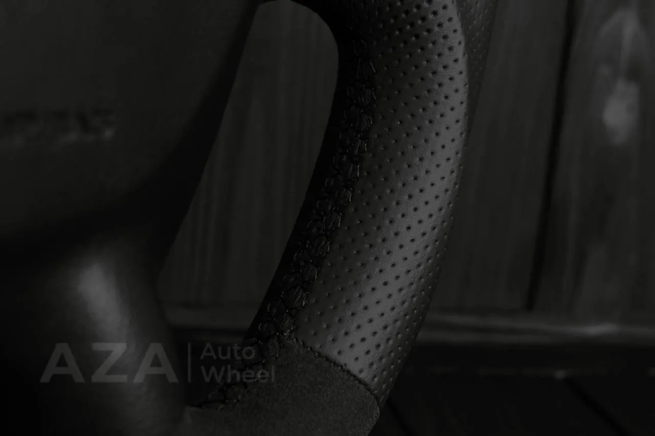 Steering wheel Corvette C5 Reduced diameter Alcantara/Perforated leather/Yellow stripe - Image 11