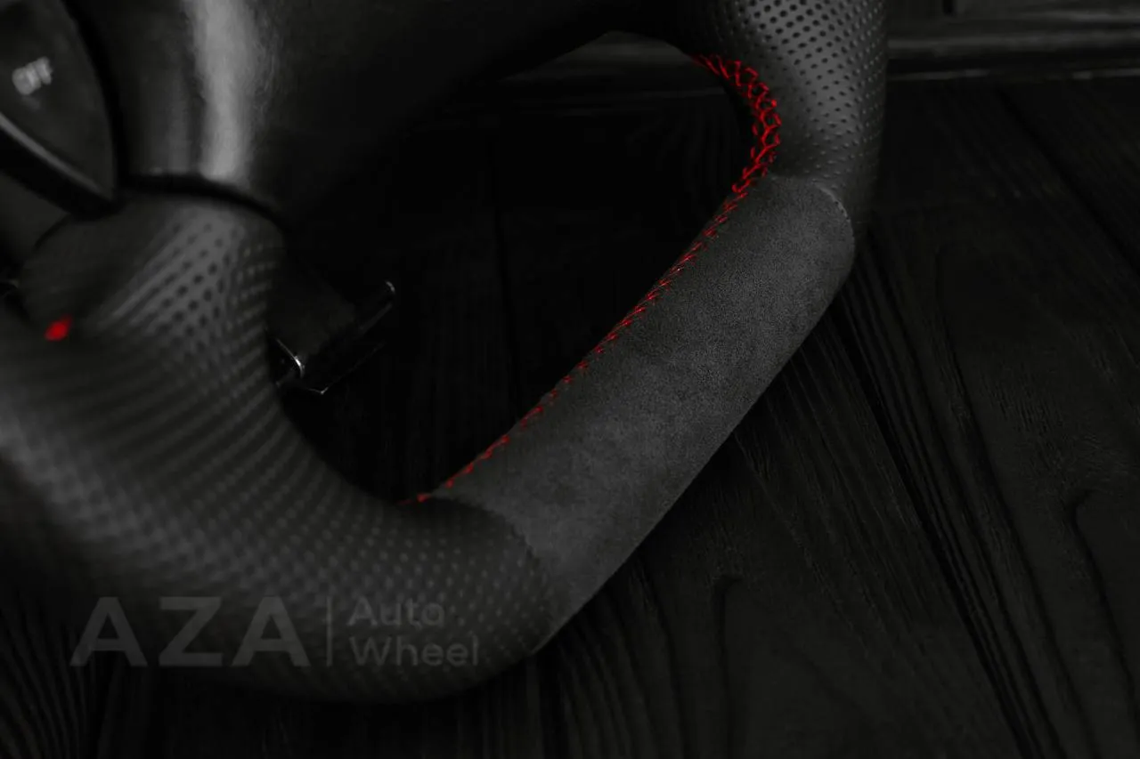 Steering wheel Ford Lightning/Ranger/Explorer 99-2004 Alcantara/Perforated leather/Red stripe (can be any color per request) - Image 11