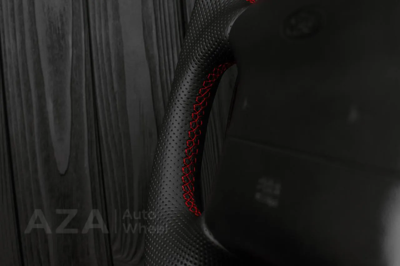 Steering wheel Ford Lightning/Ranger/Explorer 99-2004 Alcantara/Perforated leather/Red stripe (can be any color per request) - Image 16