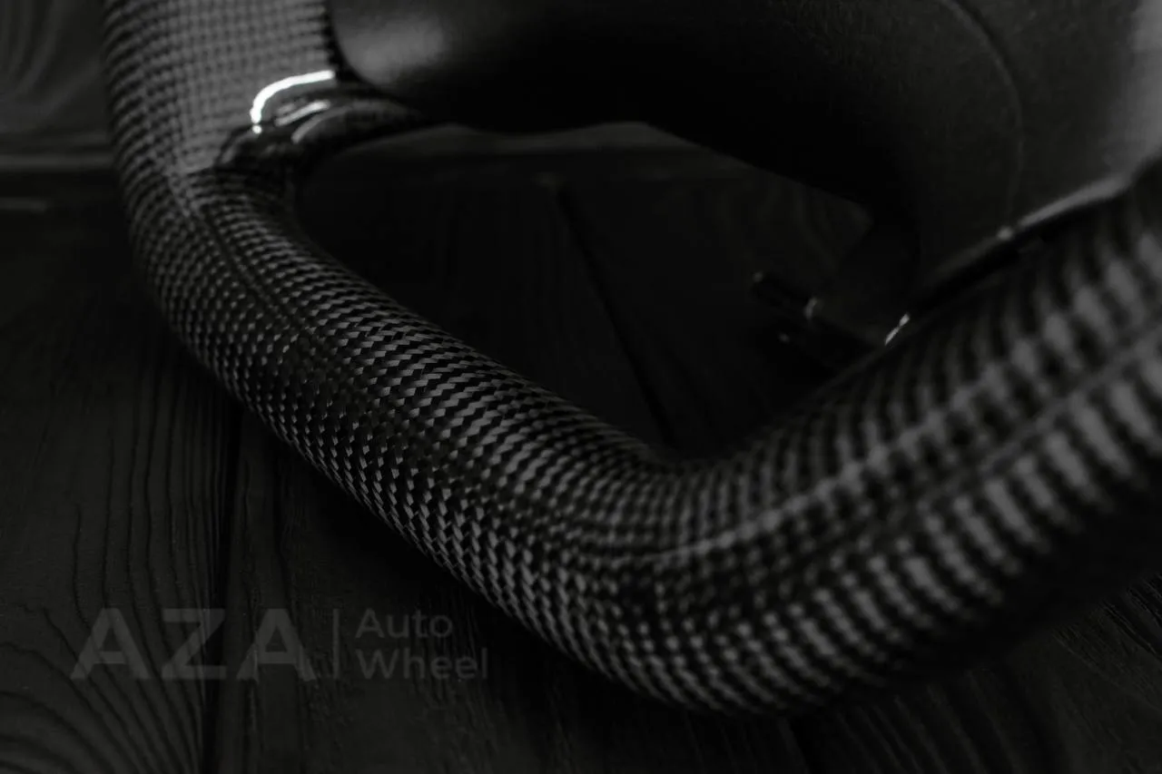 Steering wheel GM, Tahoe, Silverado, Sierra truck (1995-1997) Carbon fiber/Perforated leather/Red stripe - Image 12