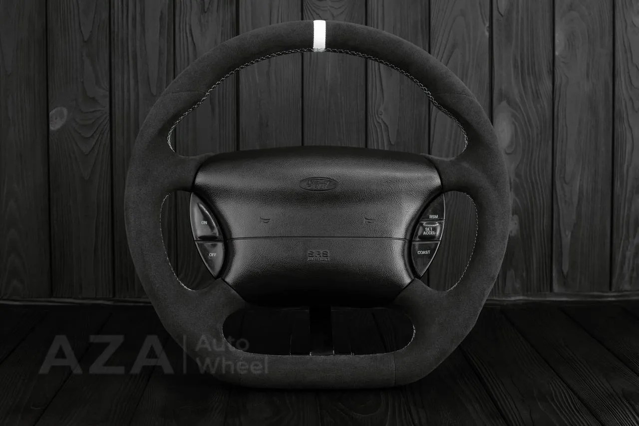 Steering wheel Ford Lightning/Ranger/Explorer 99-2004 Alcantara/White stripe