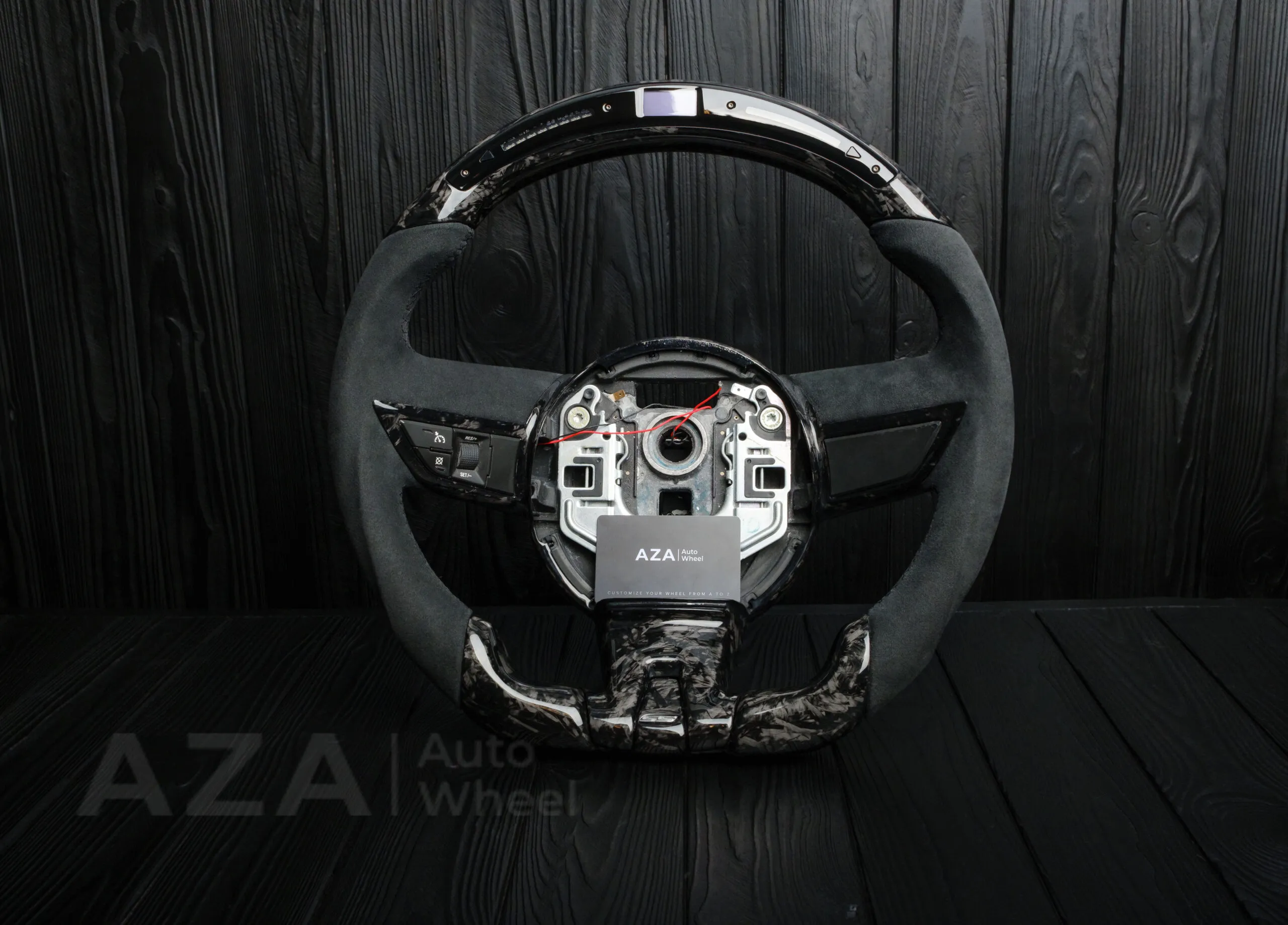 Carbon Fiber Steering Wheel Overlay for Chevrolet Camaro 2010-2011 main image 1