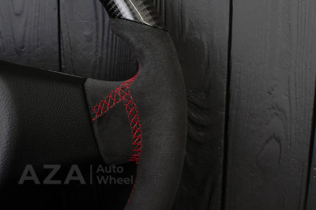 Steering wheel Chevrolet Camaro ZL1 2012-2015 Carbon fiber/Alcantara/Red stripe (can be any color) - Image 16