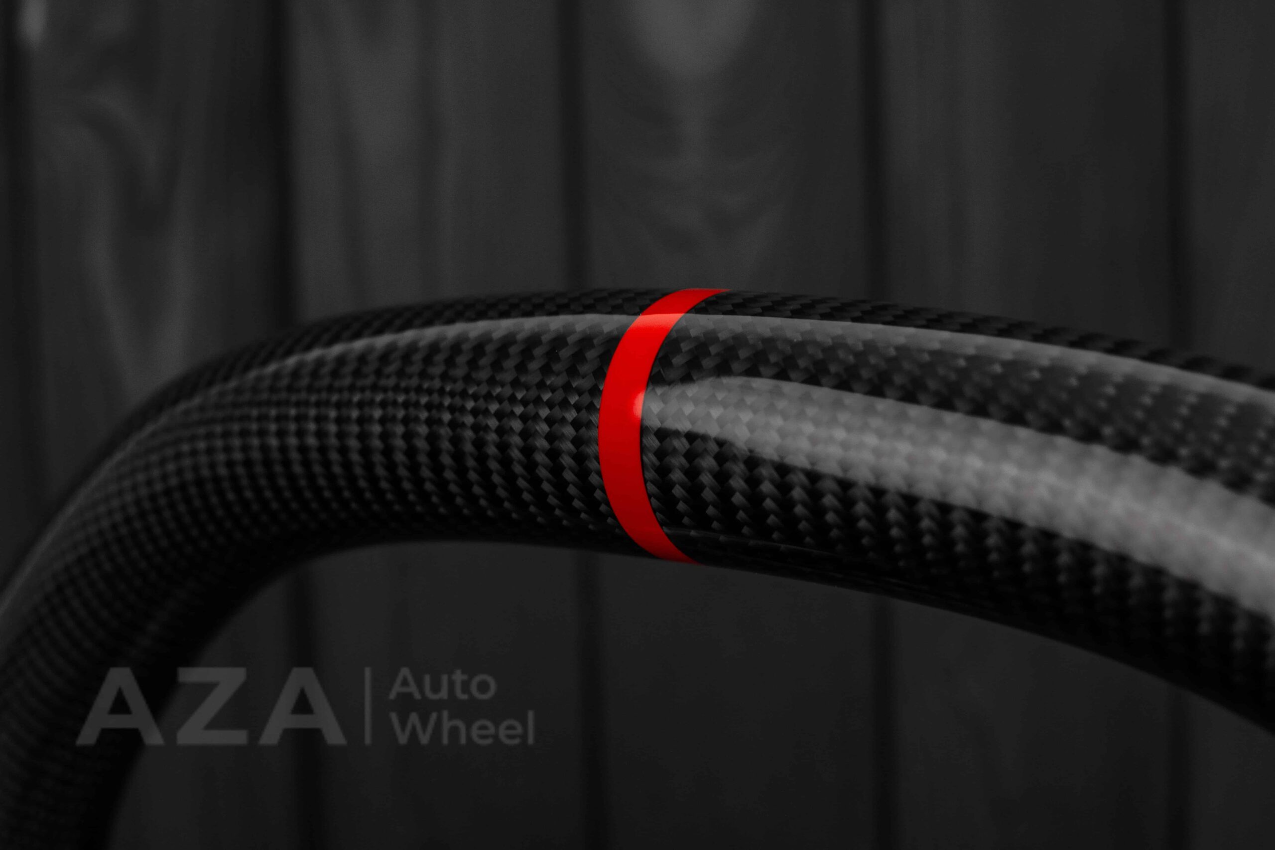 Steering wheel Pontiac Firebird/Trans Am (with or without WS6 logo) Carbon fiber/Perforated leather/Red stripe - Image 19