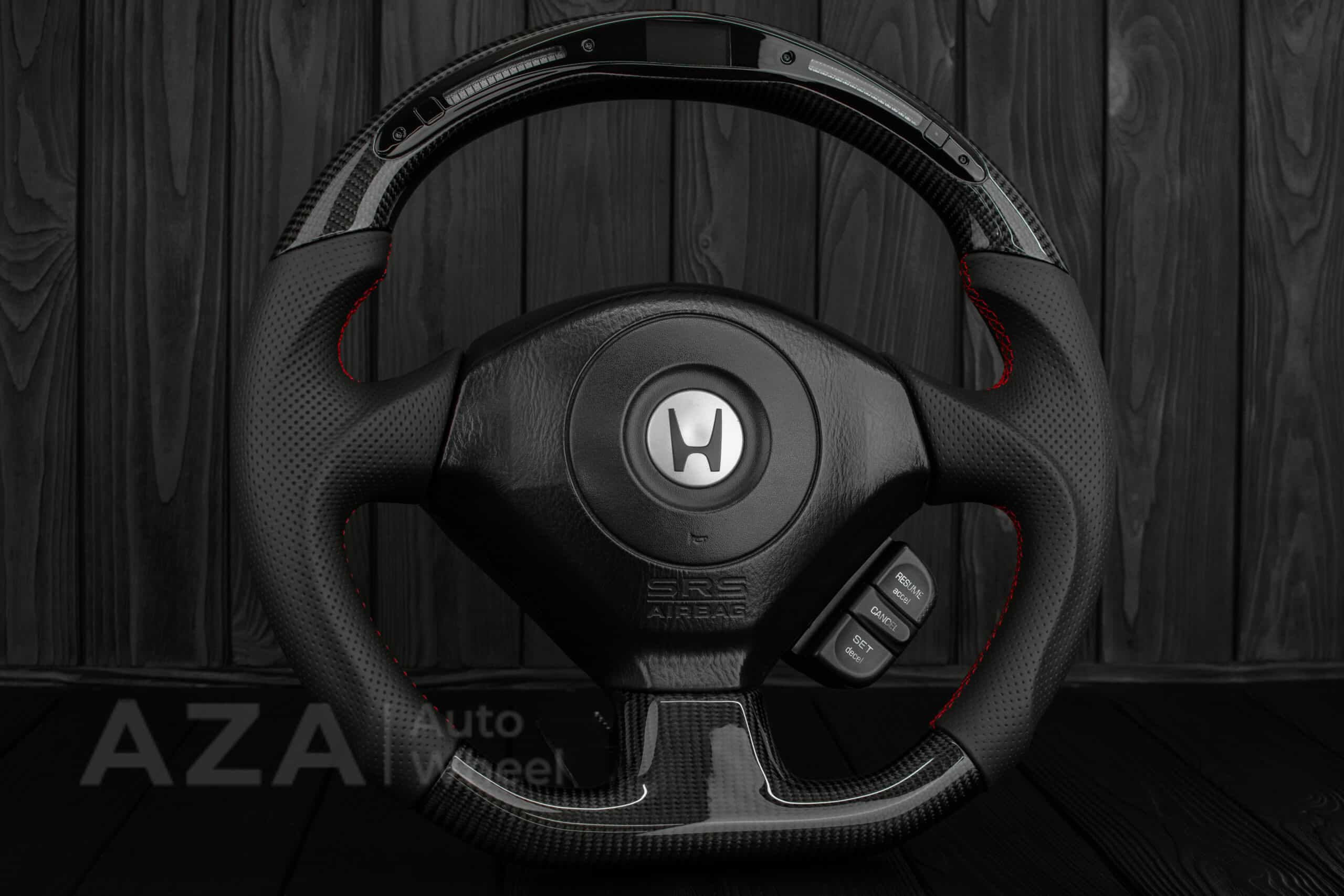 Steering wheel Honda s2000 Perforated leather/Napa/RPM/Red - Image 3