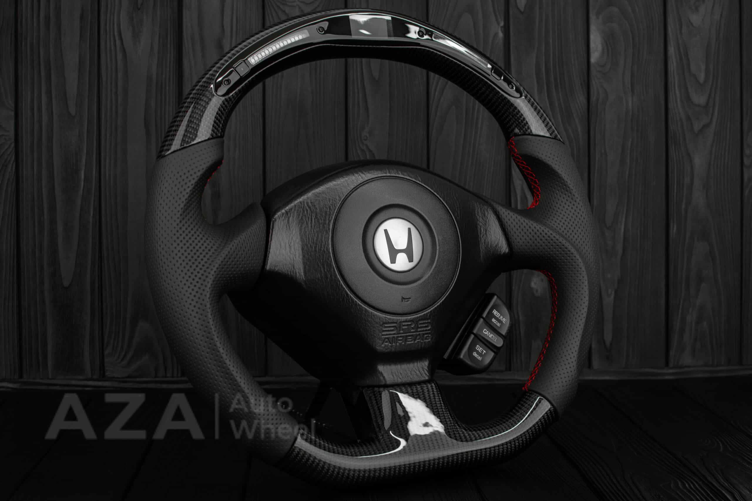 Steering wheel Honda s2000 Perforated leather/Napa/RPM/Red - Image 4