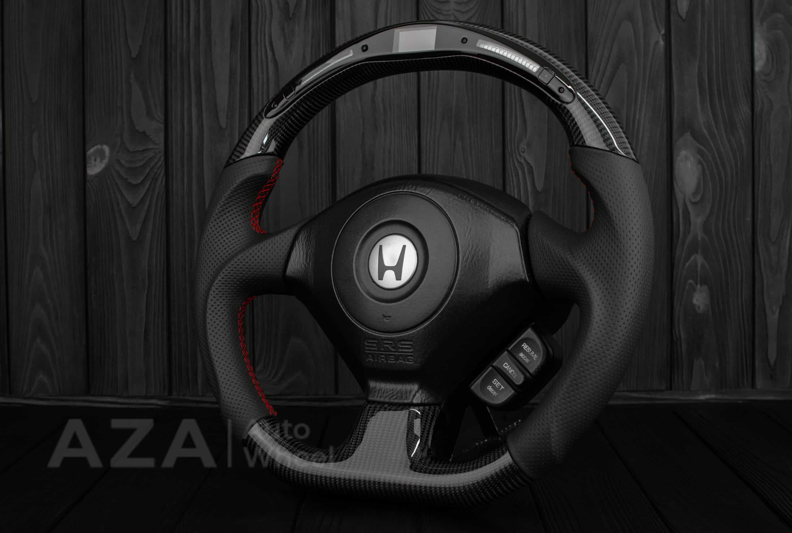 Steering wheel Honda s2000 Perforated leather/Napa/RPM/Red - Image 5