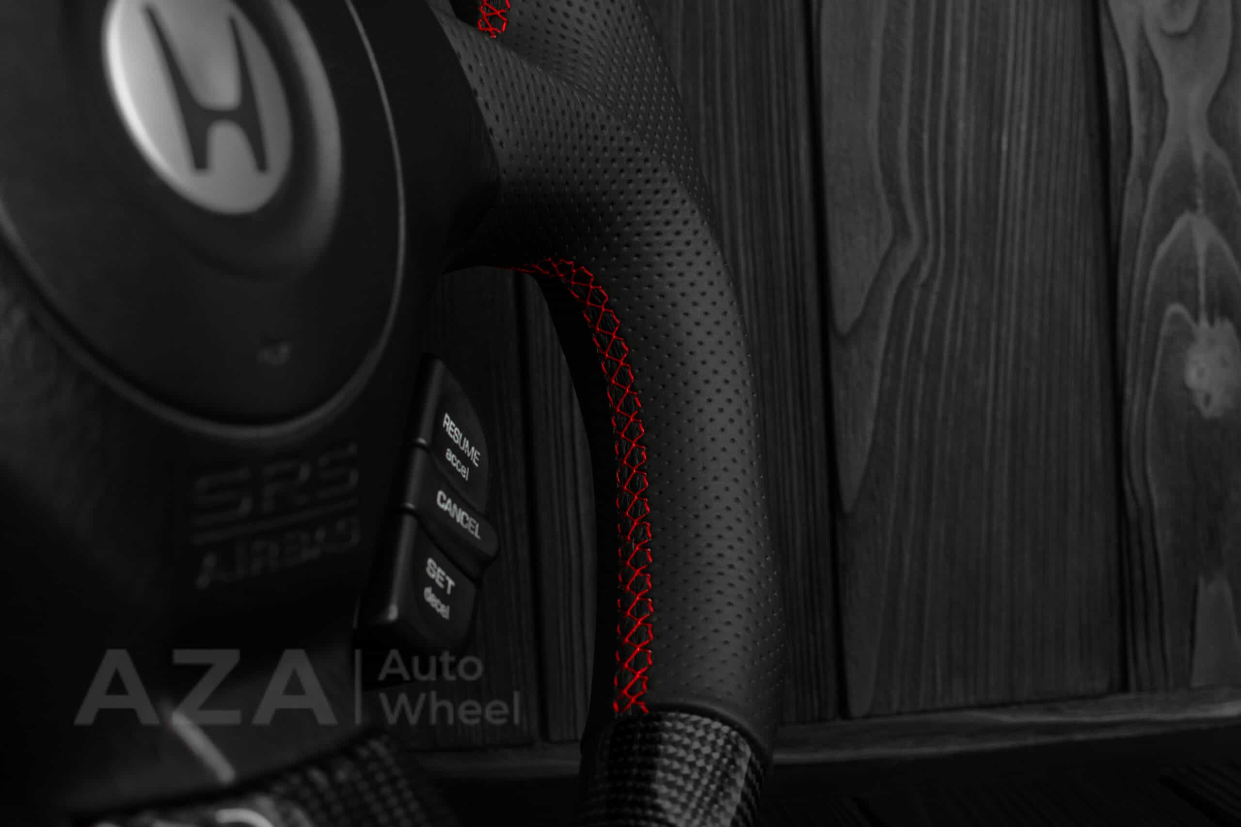 Steering wheel Honda s2000 Perforated leather/Napa/RPM/Red - Image 15