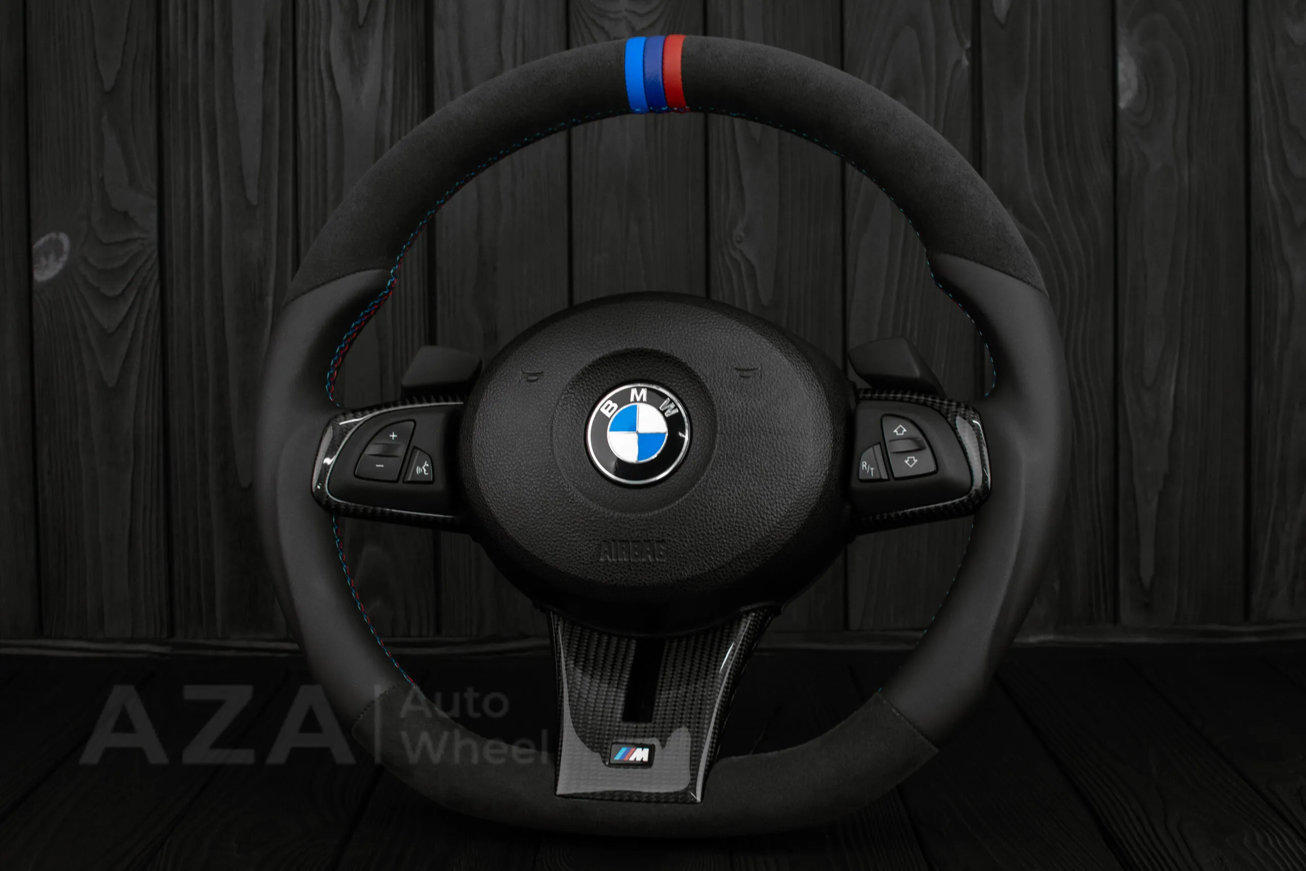 Steering wheel BMW Z4 M 2006-2009 Carbon fiber trims/Alcantara/Leather/M stripe - Image 3