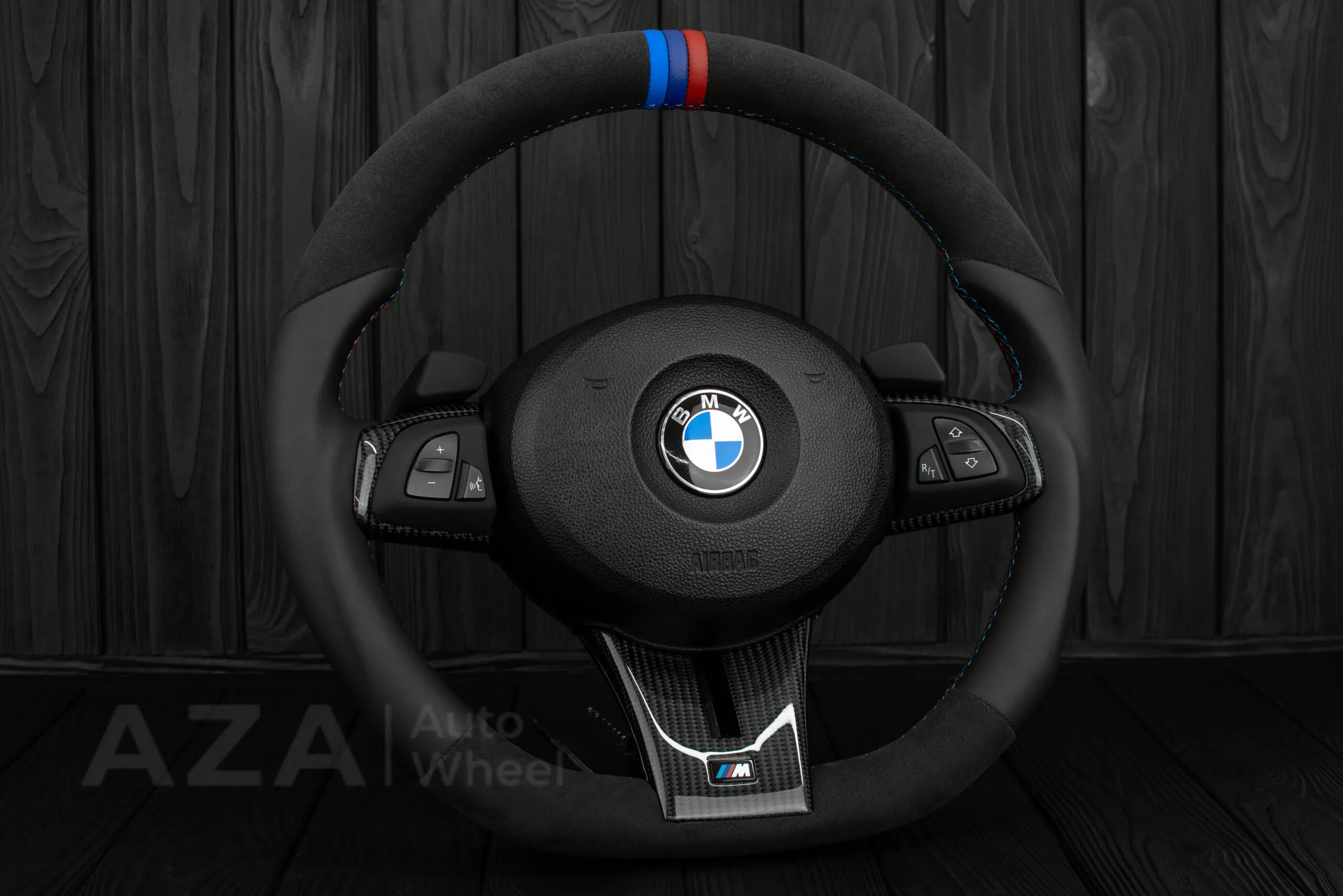 Steering wheel BMW Z4 M 2006-2009 Carbon fiber trims/Alcantara/Leather/M stripe - Image 4