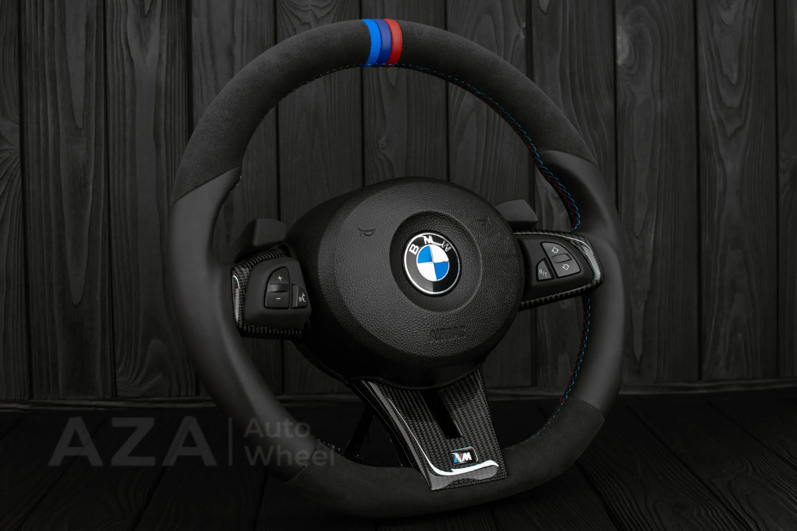 Steering wheel BMW Z4 M 2006-2009 Carbon fiber trims/Alcantara/Leather/M stripe - Image 5