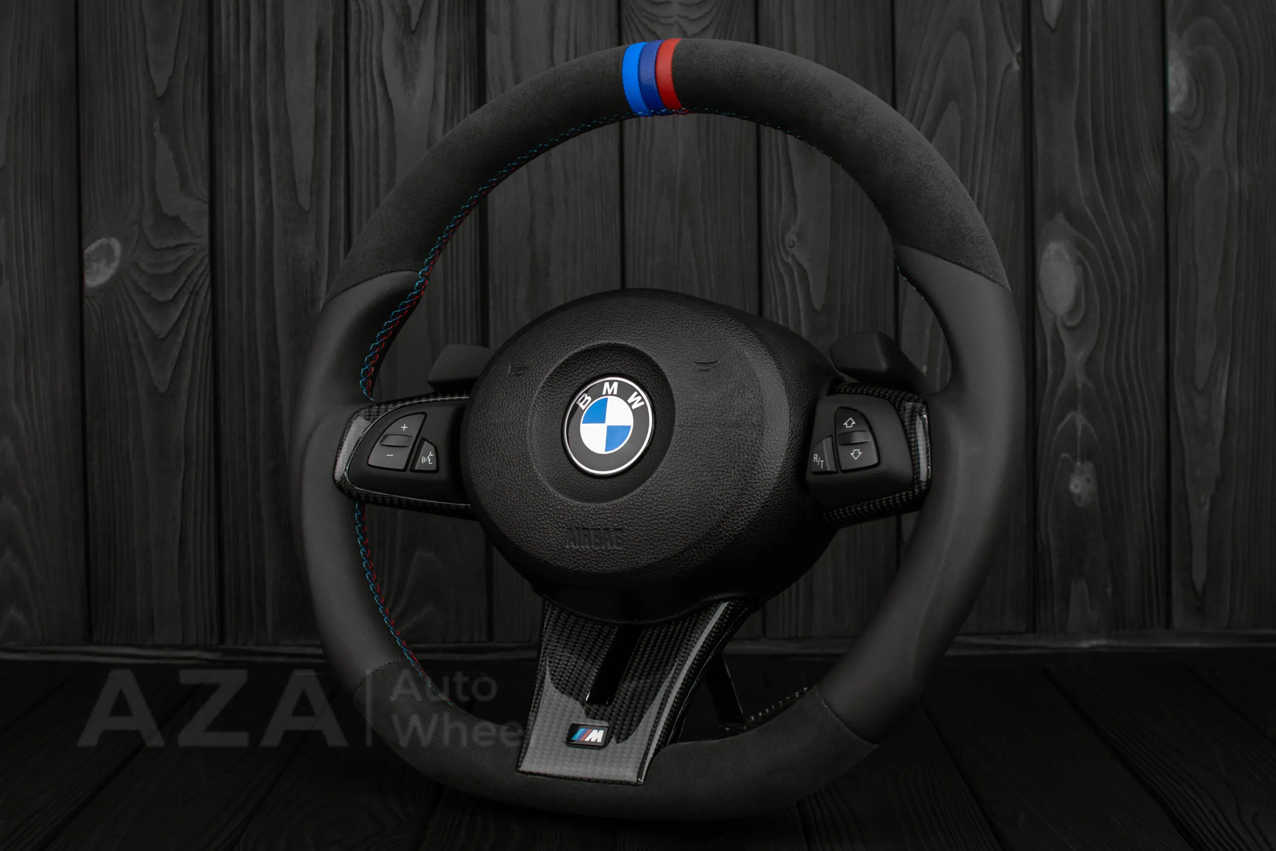 Steering wheel BMW Z4 M 2006-2009 Carbon fiber trims/Alcantara/Leather/M stripe - Image 6