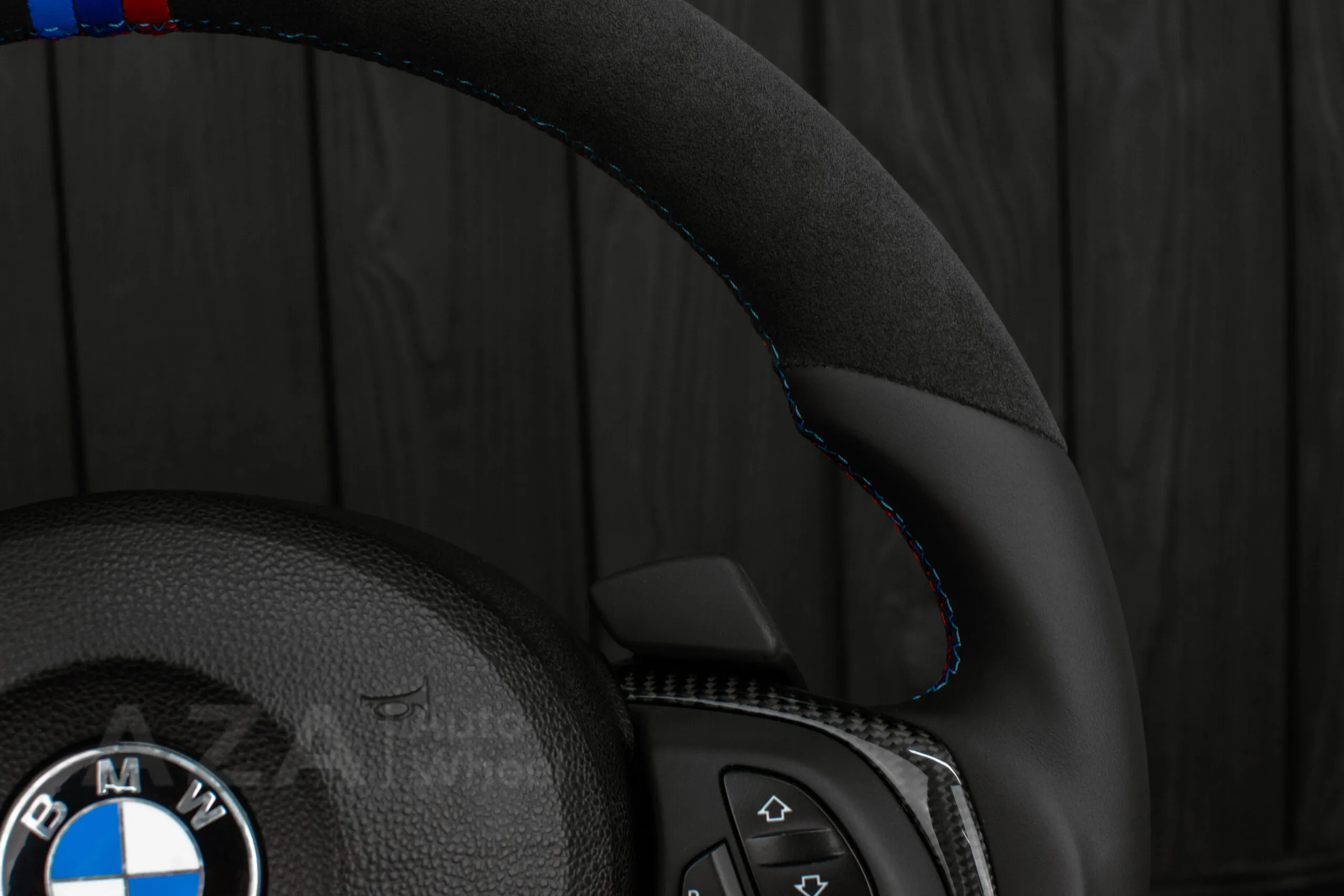 Steering wheel BMW Z4 M 2006-2009 Carbon fiber trims/Alcantara/Leather/M stripe - Image 7