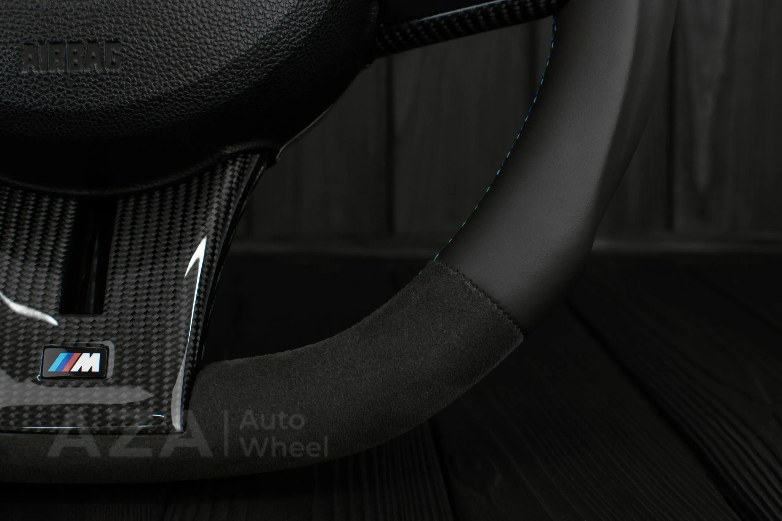 Steering wheel BMW Z4 M 2006-2009 Carbon fiber trims/Alcantara/Leather/M stripe - Image 12
