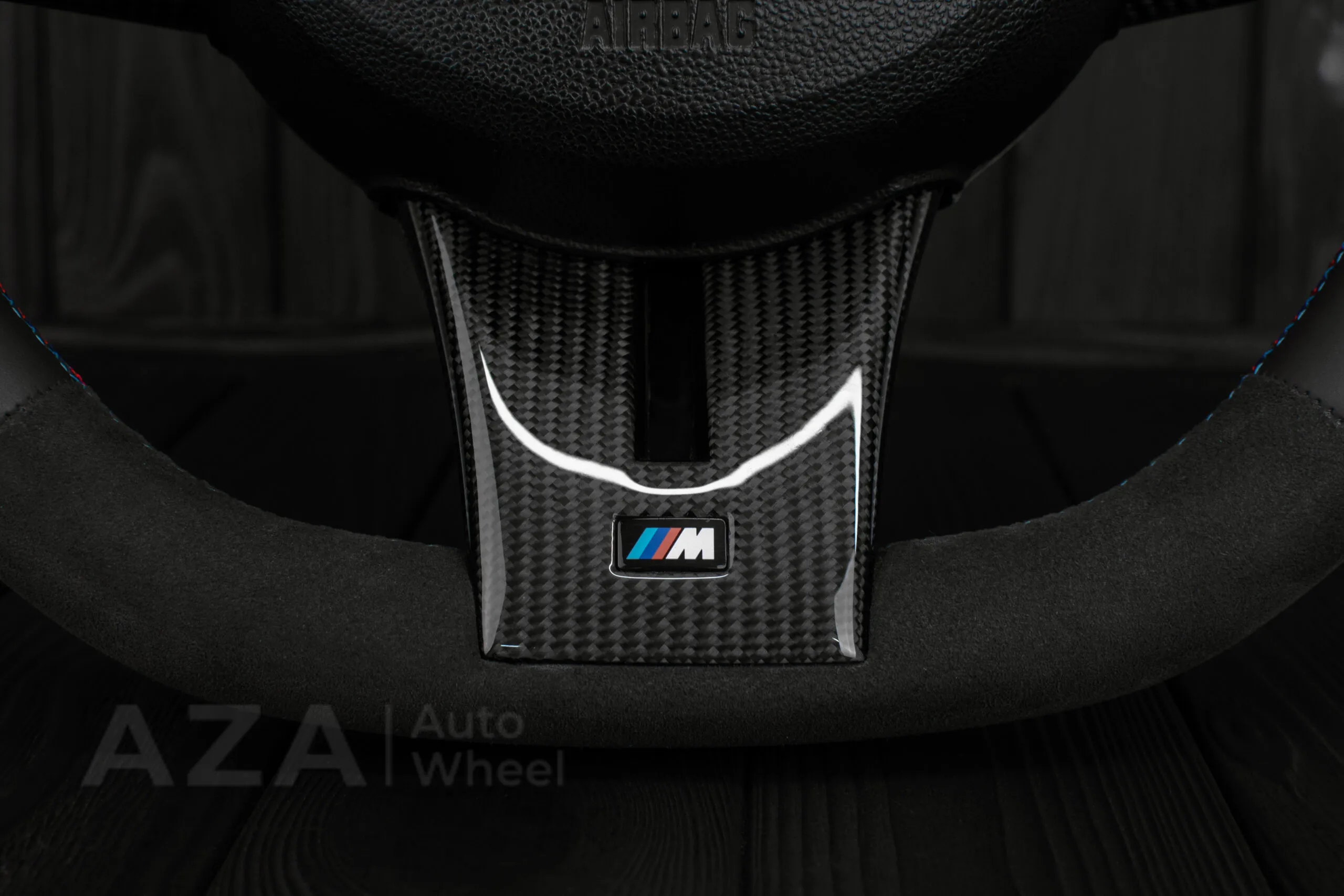 Steering wheel BMW Z4 M 2006-2009 Carbon fiber trims/Alcantara/Leather/M stripe - Image 13