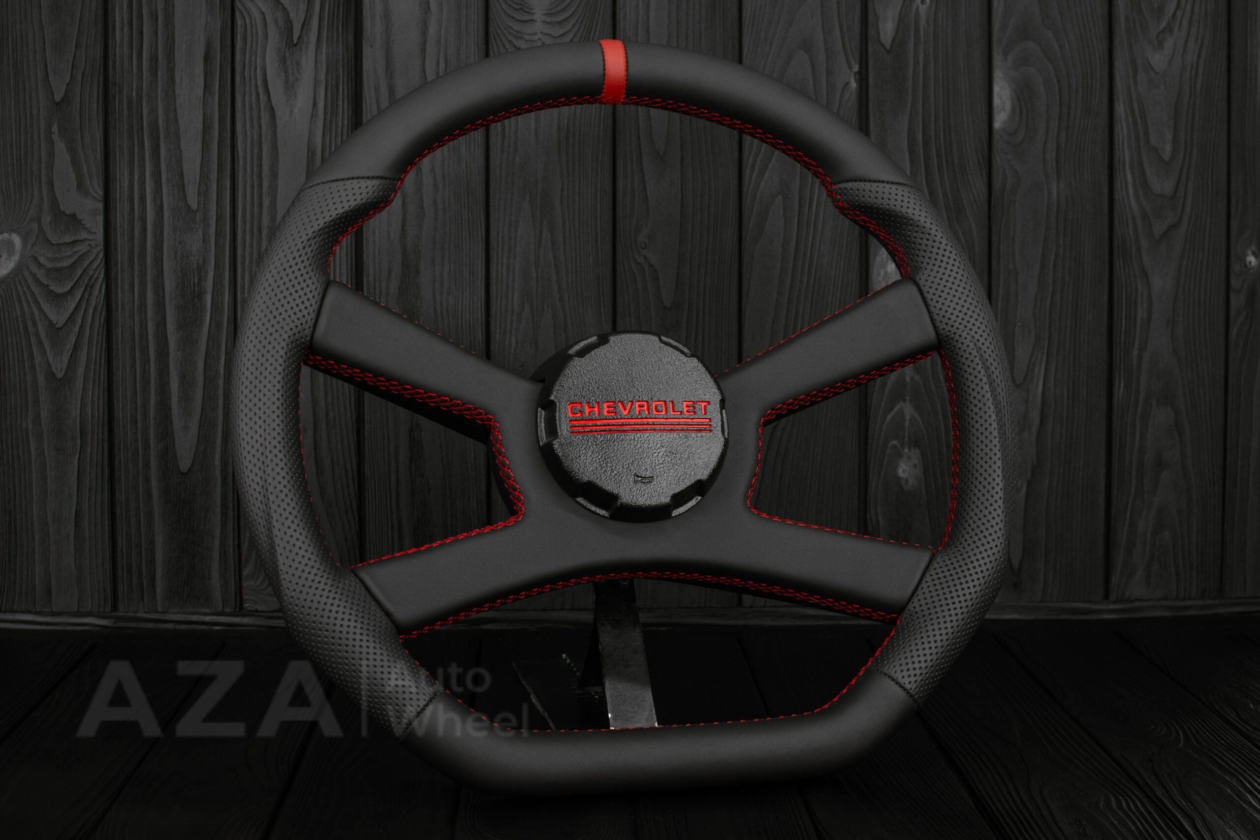 Steering wheel GM, C/K Suburban, Silverado (1988-1994) Napa/Red stripe and stich (can be any color)