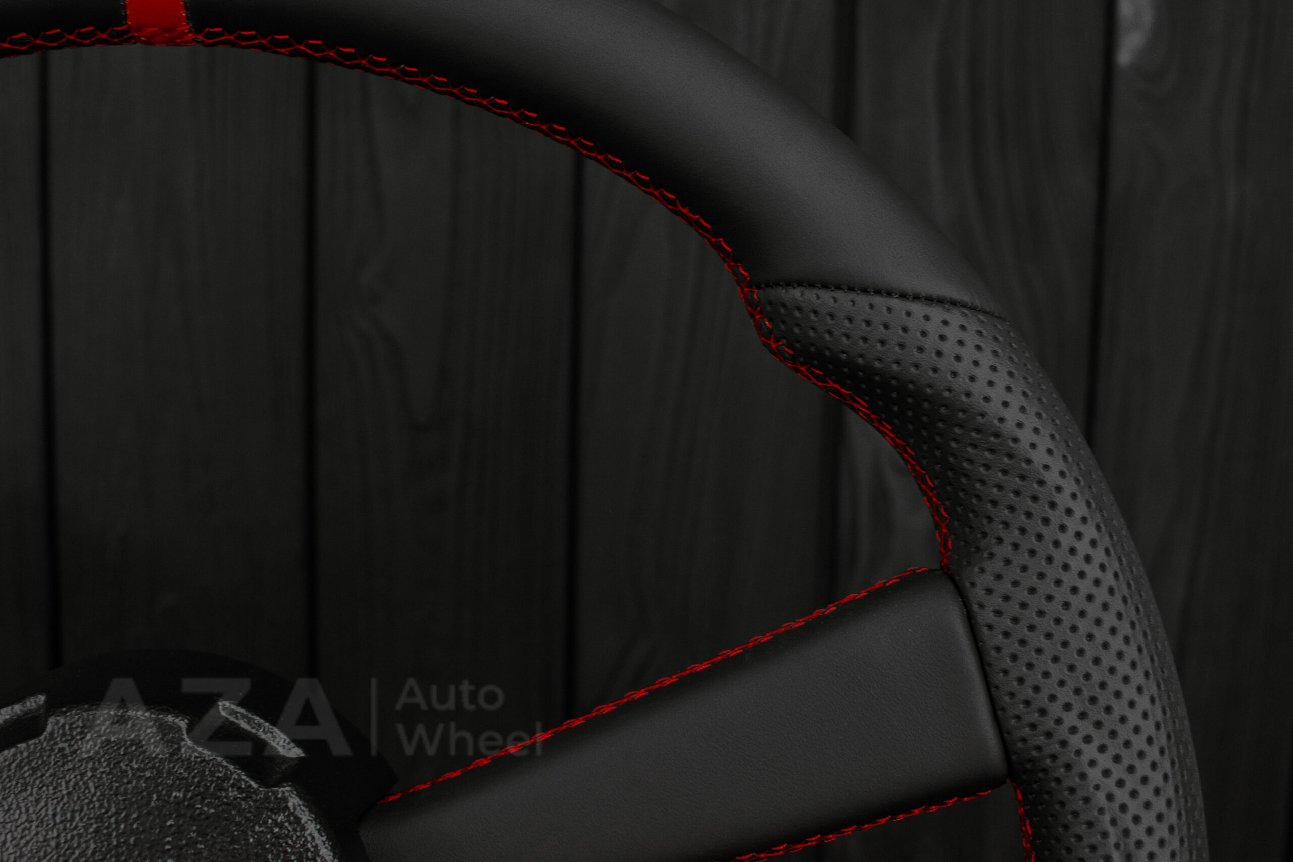 Steering wheel GM, C/K Suburban, Silverado (1988-1994) Napa/Red stripe and stich (can be any color) - Image 11