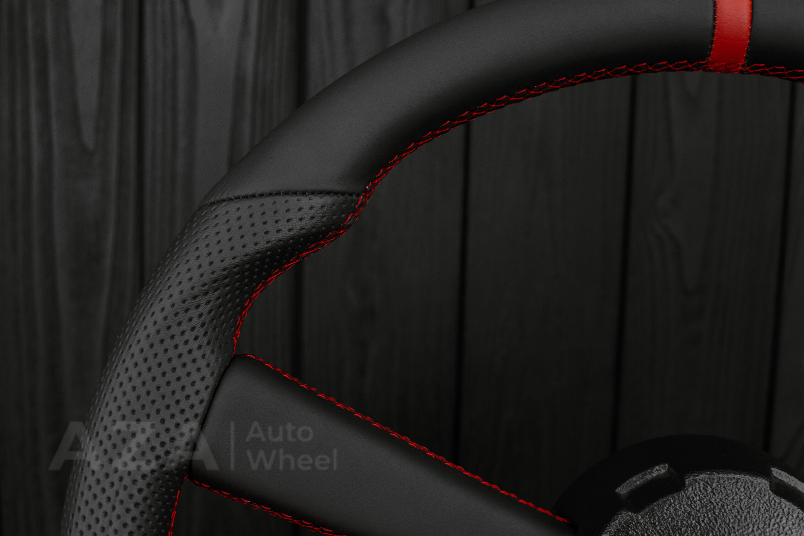 Steering wheel GM, C/K Suburban, Silverado (1988-1994) Napa/Red stripe and stich (can be any color) - Image 21