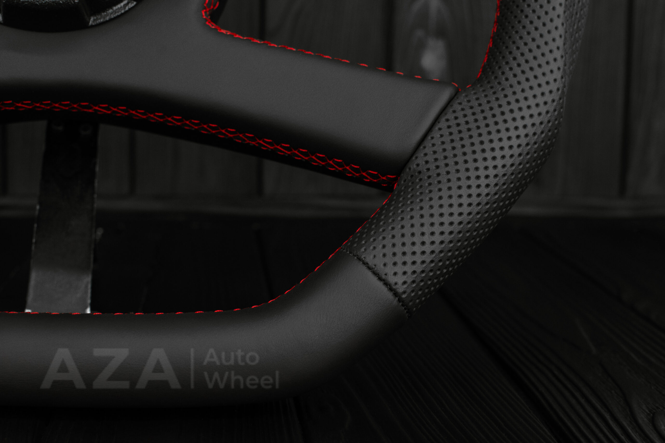 Steering wheel GM, C/K Suburban, Silverado (1988-1994) Napa/Red stripe and stich (can be any color) - Image 9